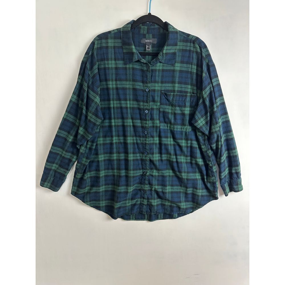 Forever 21‎ Plus Women's Flannel Button Down Shirt 1X